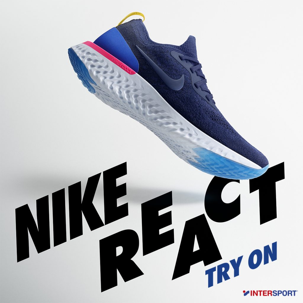 Ζήσε την απόλυτη “Instant Go” εμπειρία με τα Nike React Trials στο Intersport στο The Mall Athens
